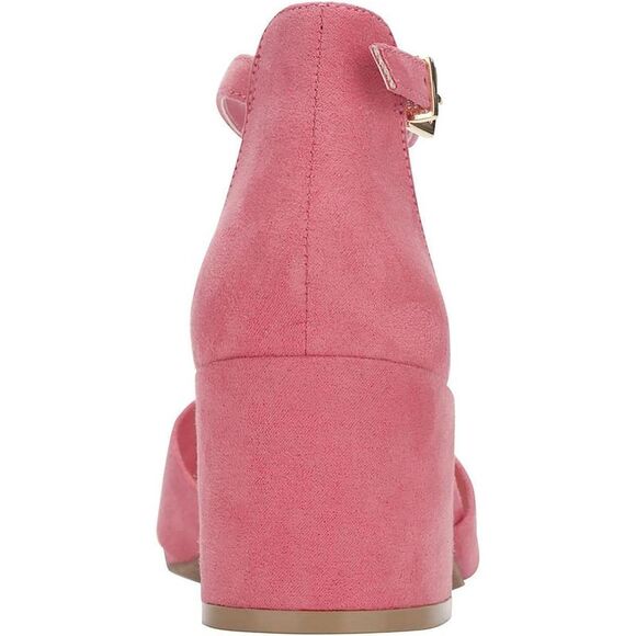 REACTION KENNETH COLE Womens Pink Mix X-band Toe Block Heel Heeled Sandal 7 M - Picture 2 of 3